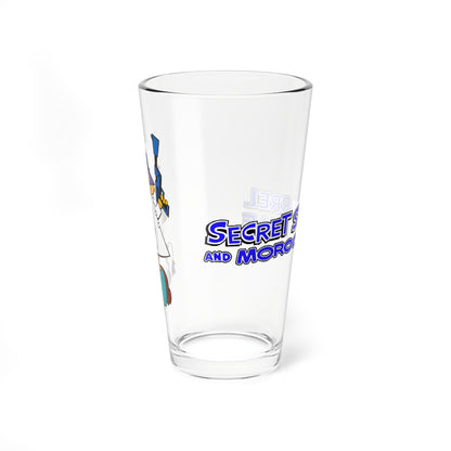 Secret Squirrel & Morocco Mole Pint Glass, 16oz  - Hanna-Barbera Saturday Morning Cartoon, 1960s - International Sneaky Service - Agent 000