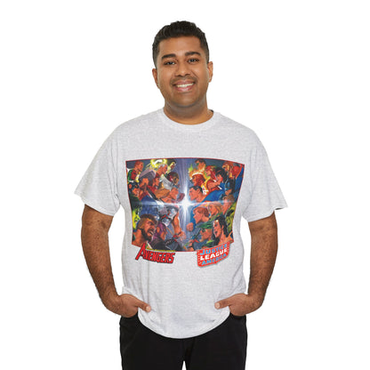 Avengers/Justice League of America T-Shirt - Alex Ross Art, George Perez Homage - DC Comics, Marvel Comics