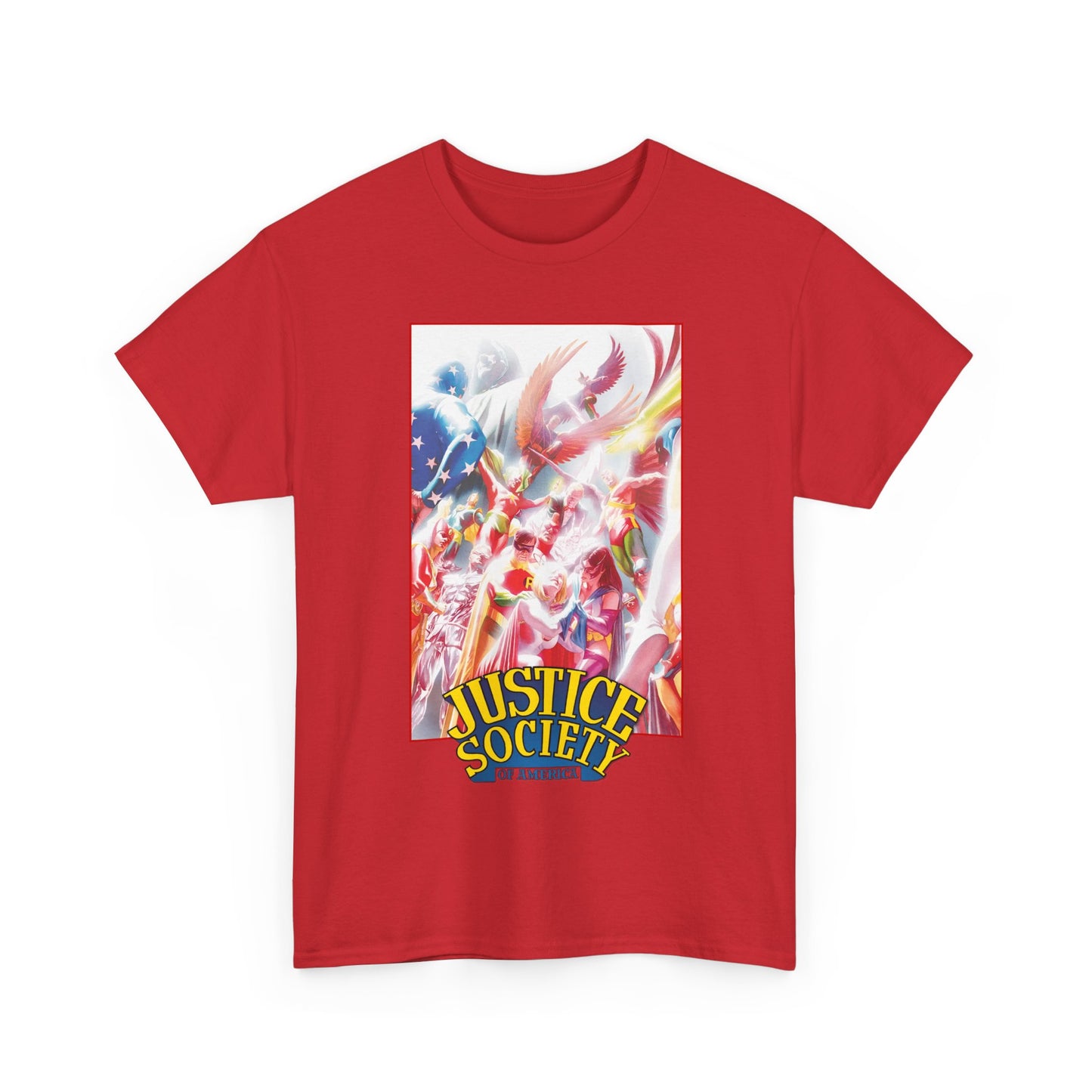 Justice Society of America T-Shirt - Alex Ross Art - JSA - Power Girl, Huntress, Robin, Starman, Hawkman - DC Comics