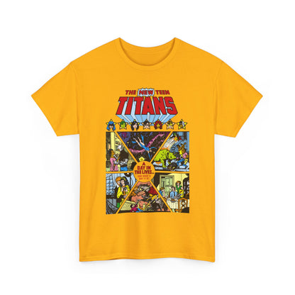 New Teen Titans T-Shirt - George Perez Art - #8 Cover - A Day in the Life - Robin, Wonder Girl, Cyborg, Starfire, Raven, Changeling, Kid Flash - DC Comics