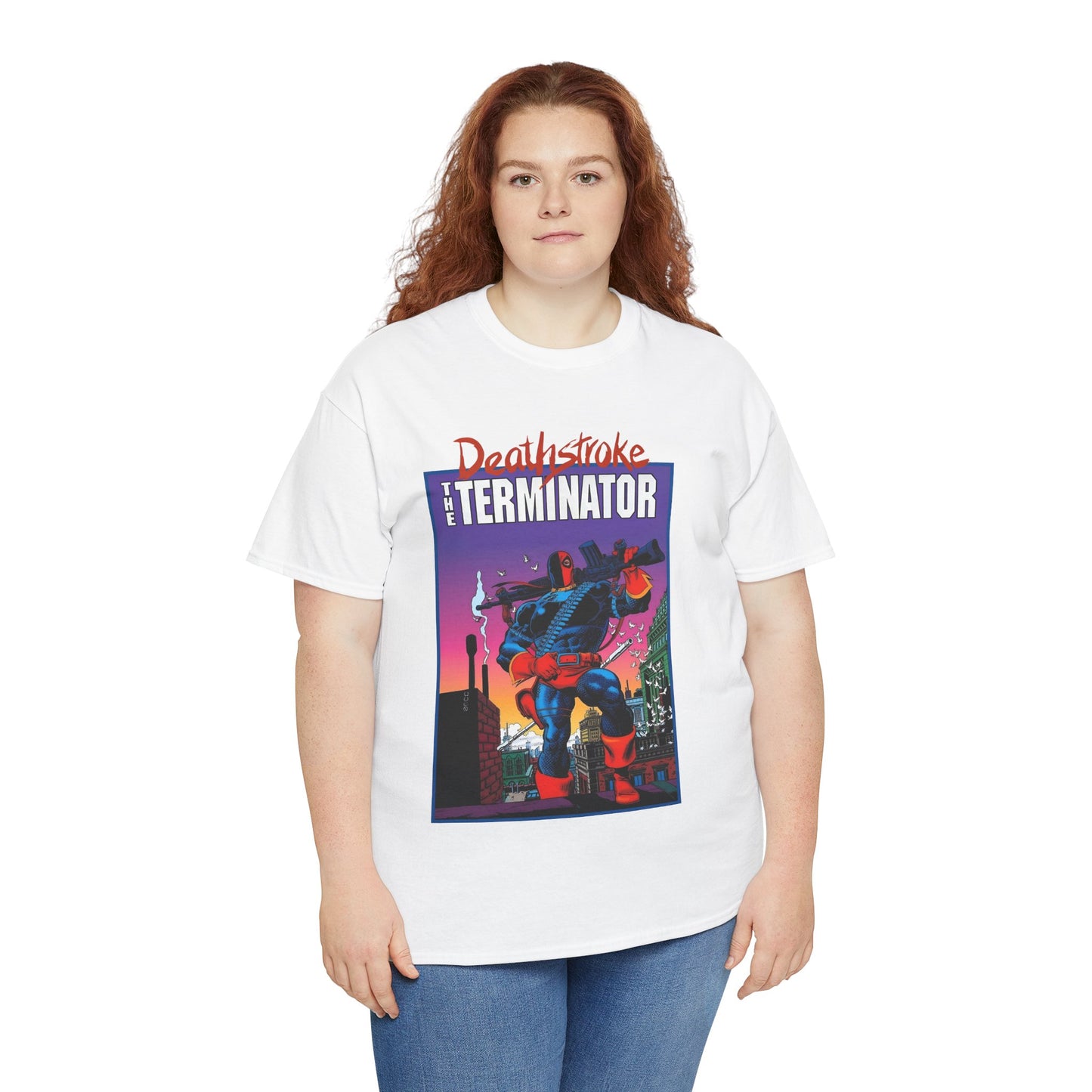 Deathstroke The Terminator T-Shirt - Mike Zeck Art - New Teen Titans Foe & Mercenary - Slade Wilson, Father of Jericho and Ravager - DC Comics - #1 Cover