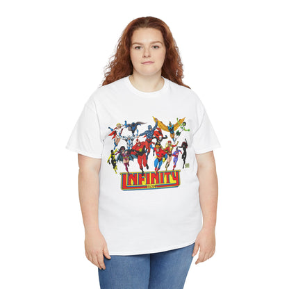 Infinity Inc Shirt - Tom Grummett Art - Jade, Obsidian, Huntress, Power Girl, Fury, Silver Scarab, Wildcat, Star-Spangled Kid - JSA Successors - DC Comics