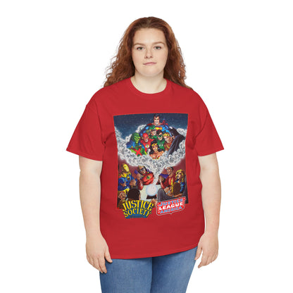 Justice Society & Justice League T-Shirt - George Perez Art - Golden & Silver Age - DC Comics