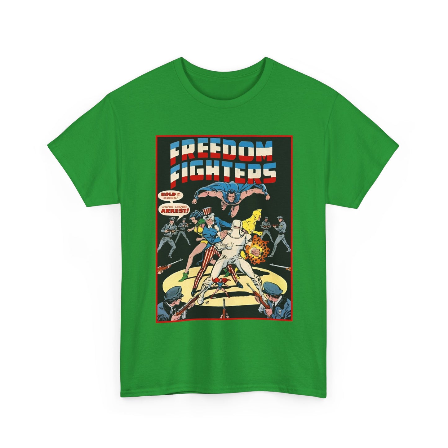 Freedom Fighters T-Shirt - 70s Series - Uncle Sam, The Ray, Phantom Lady, Doll Man, Black Condor, Human Bomb - DC Comics