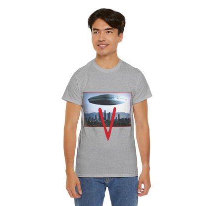 V T-Shirt - The Visitors Mothership - Popular NBC Sci-Fi TV Series from the 1980s
