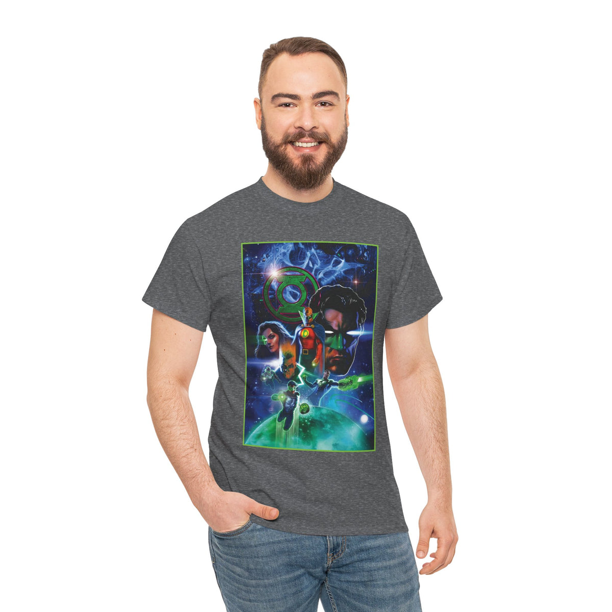 Green Lantern T-Shirt - Liam Sharp Art - Alan Scott, Hal Jordan, Kyle Rayner - DC Comics