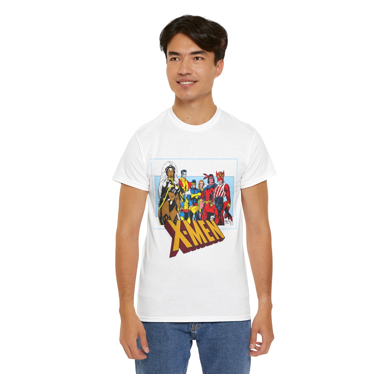 X-Men T-Shirt - Arthur Adams Art - Cyclops, Nightcrawler, Storm, Wolverine, Thunderbird, Sunfire, Banshee - Marvel Comics
