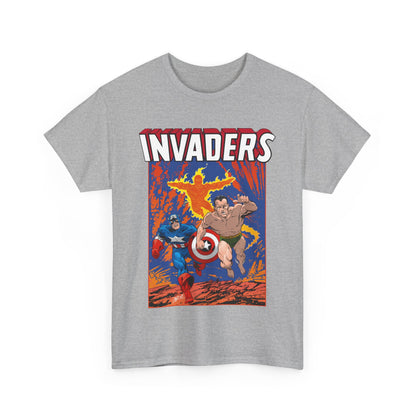 Invaders T-Shirt - John Byrne Art - Captain America, Namor, Human Torch - Marvel Comics Golden Age Characters