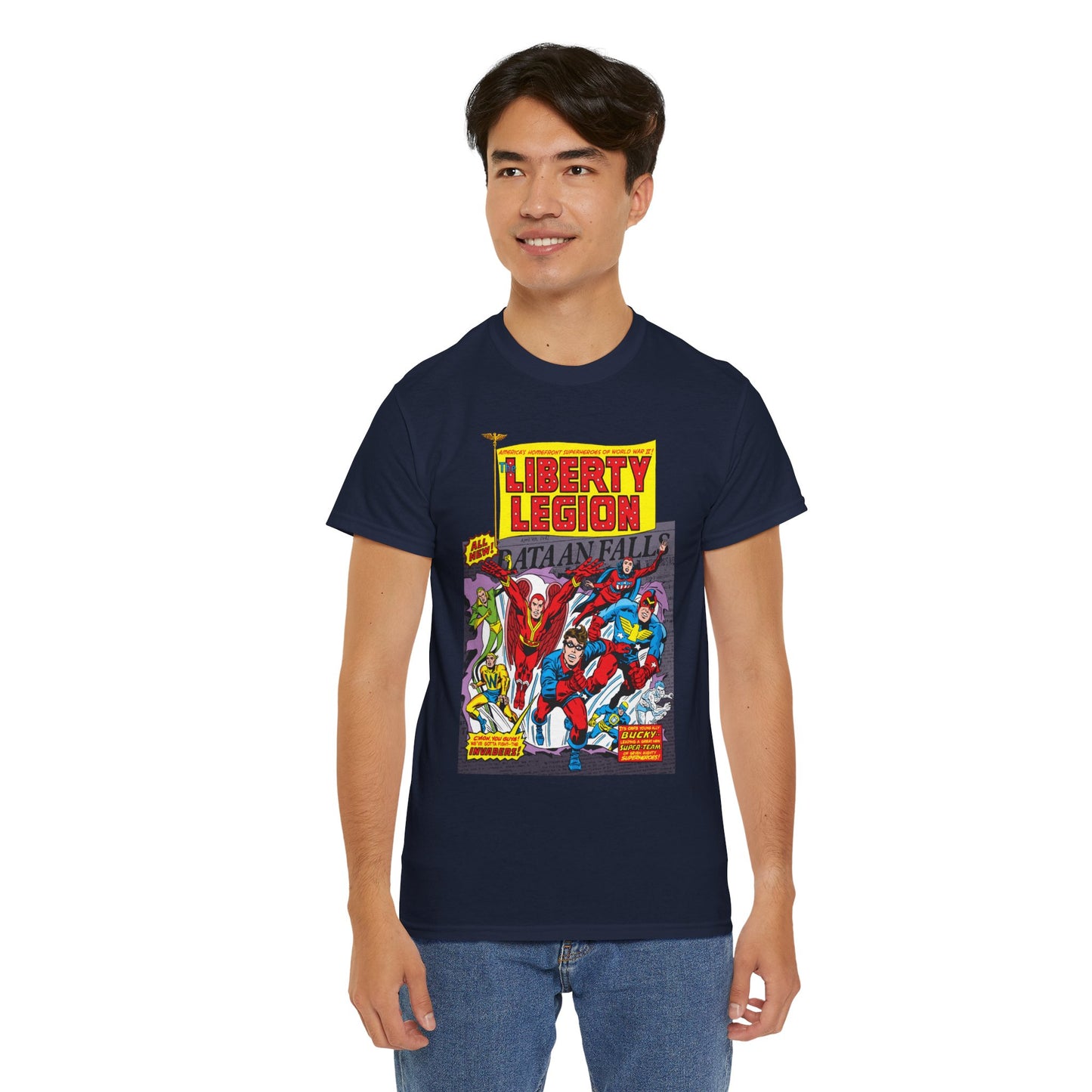Liberty Legion T-Shirt - Marvel Premiere #29 - Bucky, Miss America, Whizzer, Patriot, Red Raven - Marvel Comics