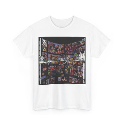 Focus on George Perez T-Shirt - Monitor, New Teen Titans, Avengers, Fantastic Four - DC & Marvel Comics - Note: Black Tee is a Negative Space Piece and is Borderless