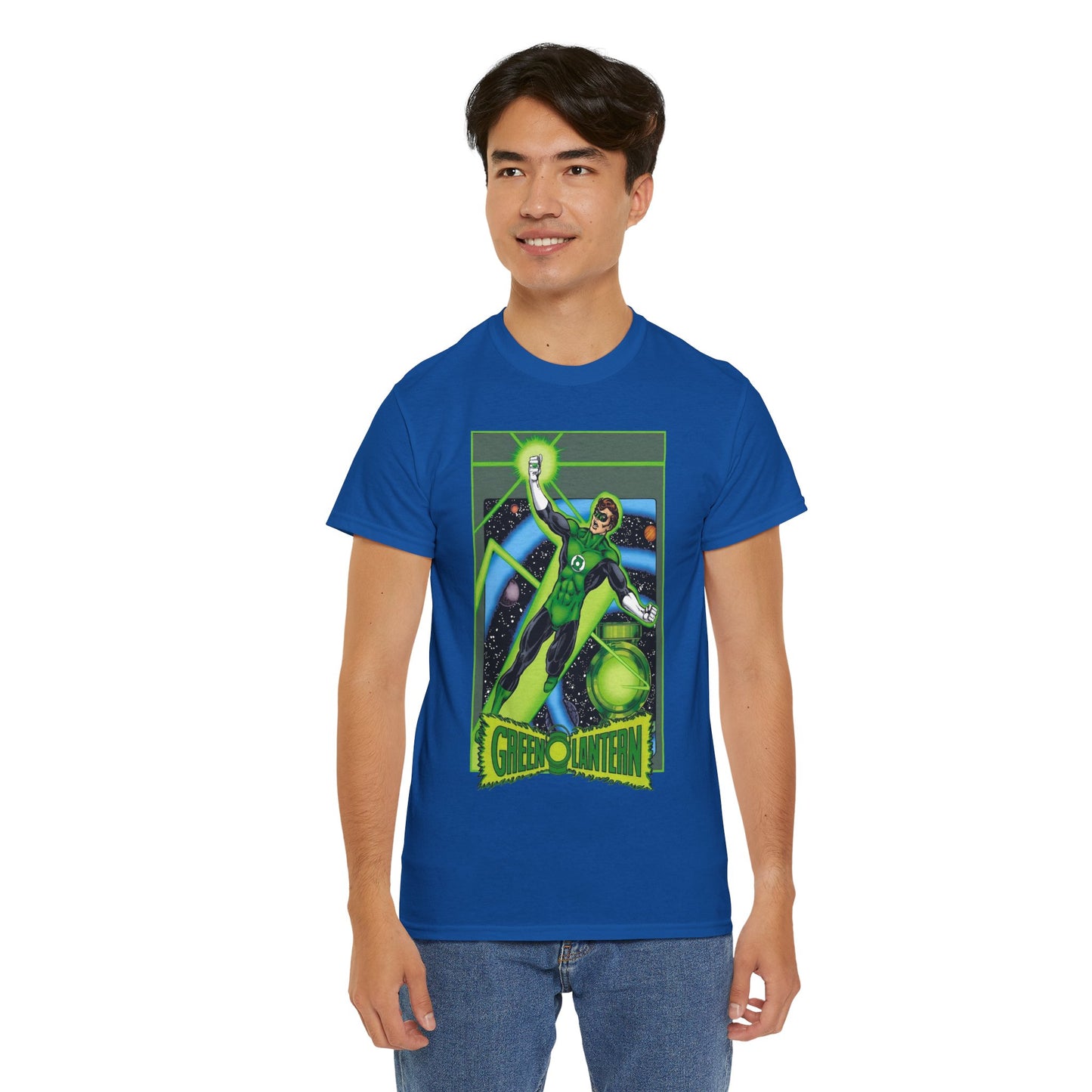 Green Lantern T-Shirt - George Perez JLA Postcard Art - DC Comics - Hal Jordan - Sector 2814 - Justice League Member