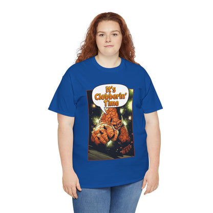 The Thing Shirt - Adam Kubert Art - It's Clobberin' Time - Fantastic Four Member - Marvel Comics