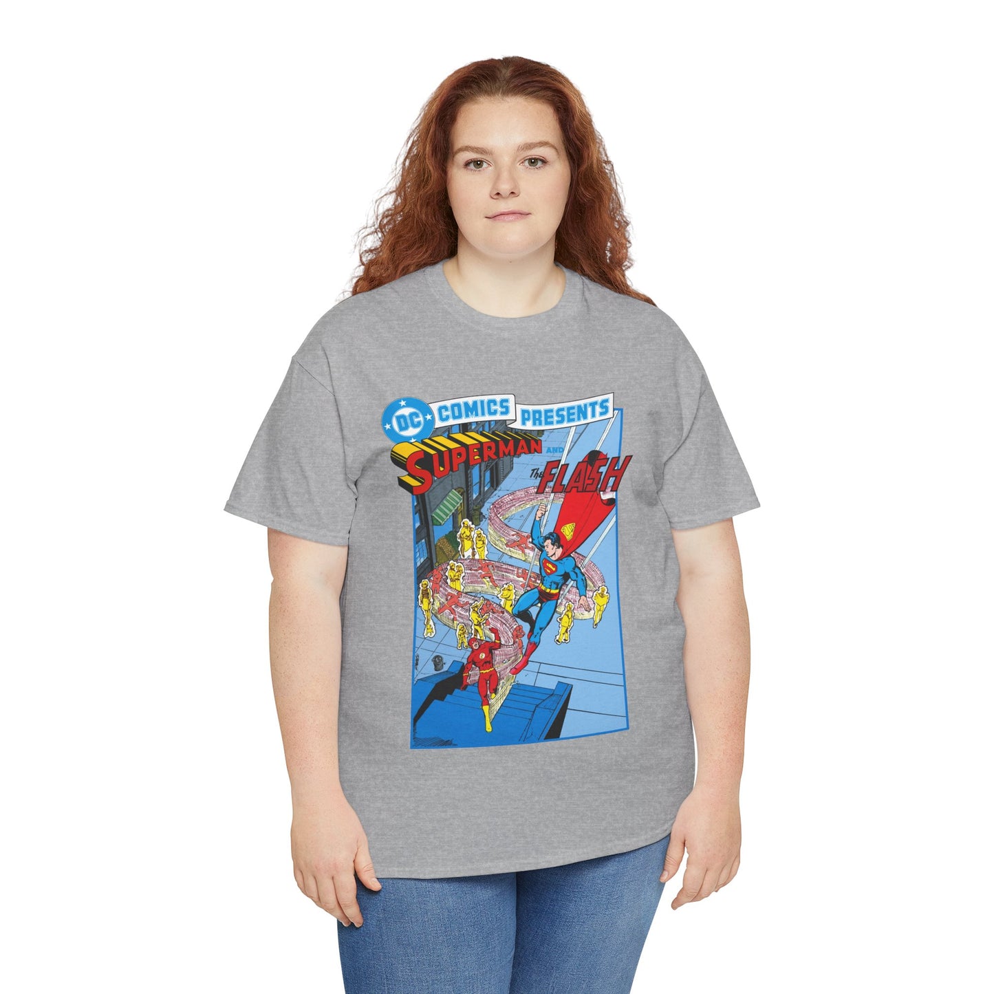 Superman & Flash T-Shirt - George Perez Art - DC Comics Presents #38 Cover Art - Bronze Age Classic