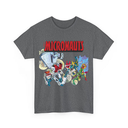 Micronauts T-Shirt - Jackson Guice Art - Arcturus Rann, Biotron, Marionette, Acroyear, Bug - Marvel Comics