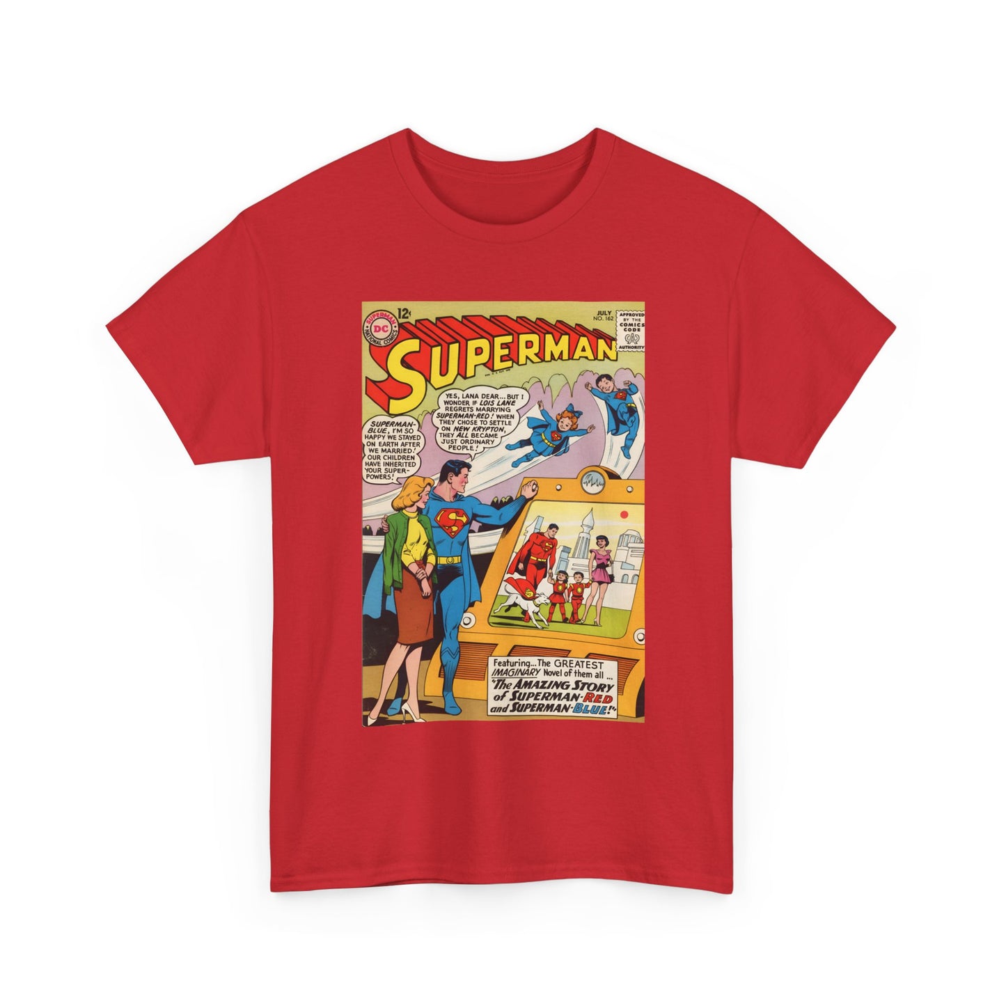 Superman #162 T-Shirt - Superman Blue & Red - Classic Silver Age Imaginary Story - DC Comics