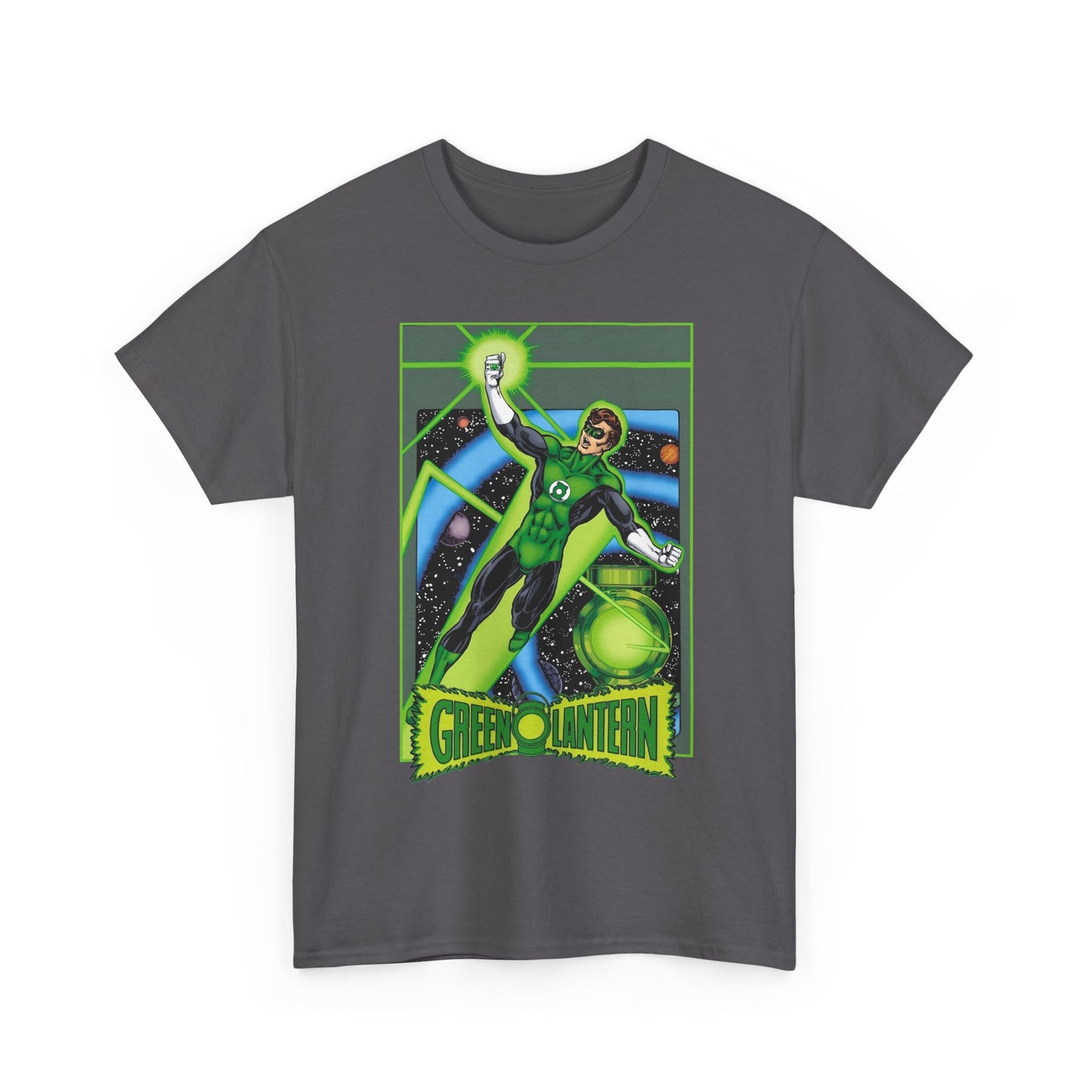 Green Lantern T-Shirt - George Perez JLA Postcard Art - DC Comics - Hal Jordan - Sector 2814 - Justice League Member