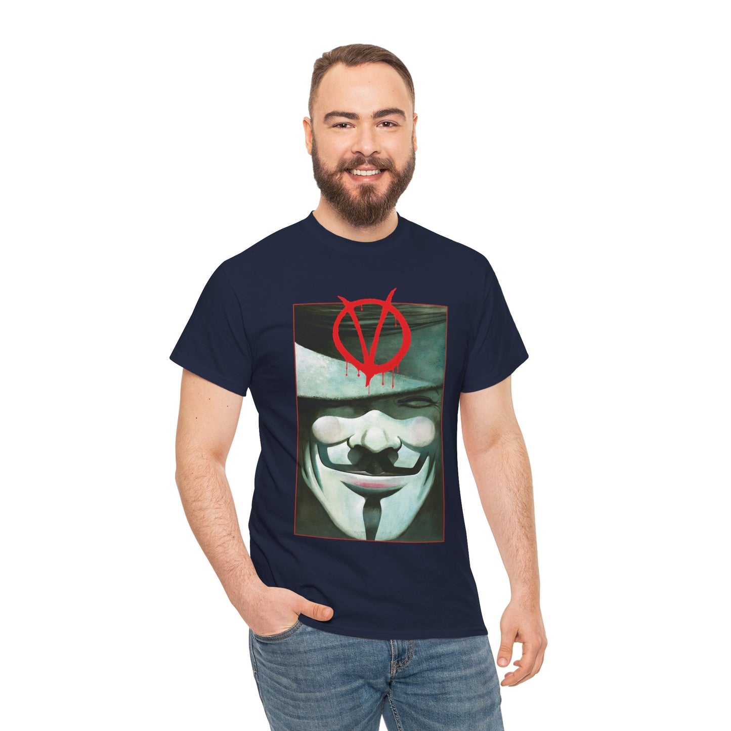 V For Vendetta T-Shirt - David Lloyd Art - Guy Fawkes Mask - DC Comics
