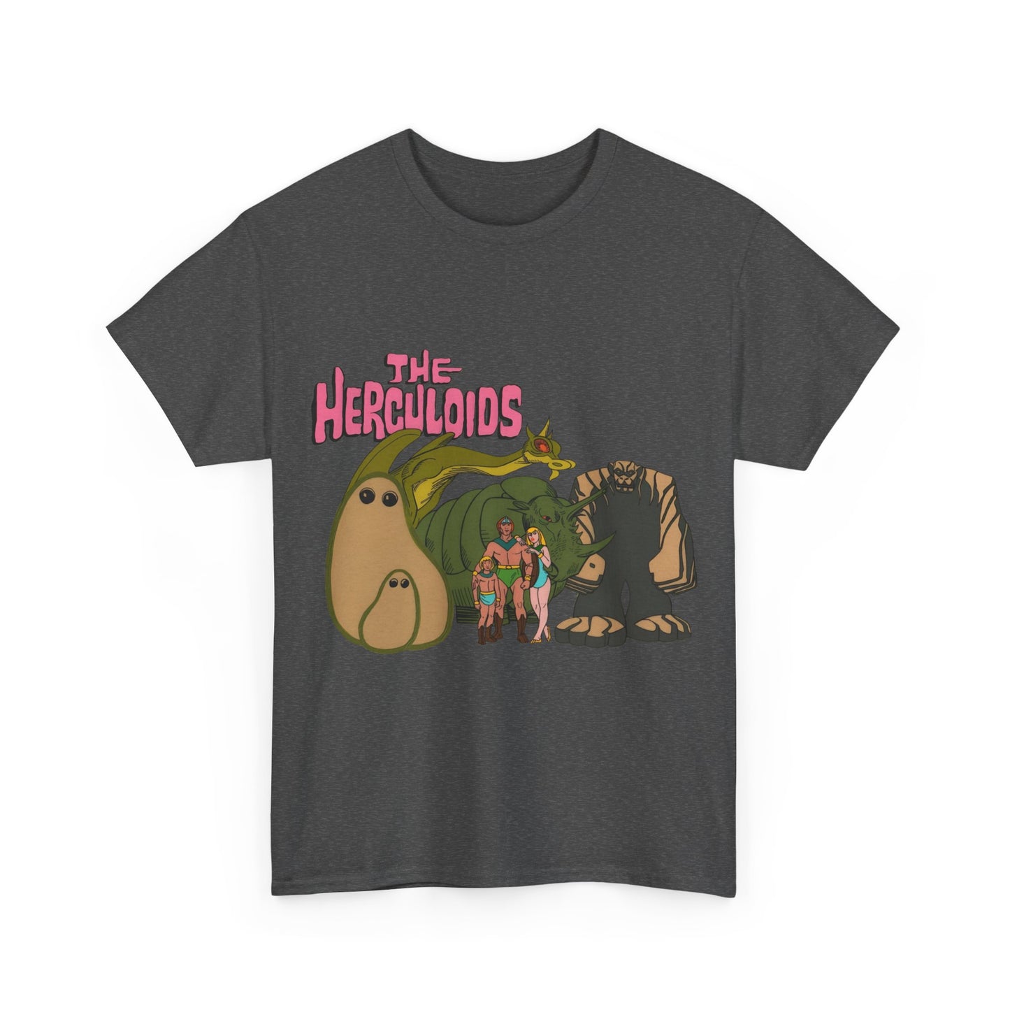 Herculoids T-Shirt - Popular 1960s Hanna-Barbera Cartoon - Zandor, Tara, Dorno, Gloop & Gleep - Amzot - Alex Toth Designs