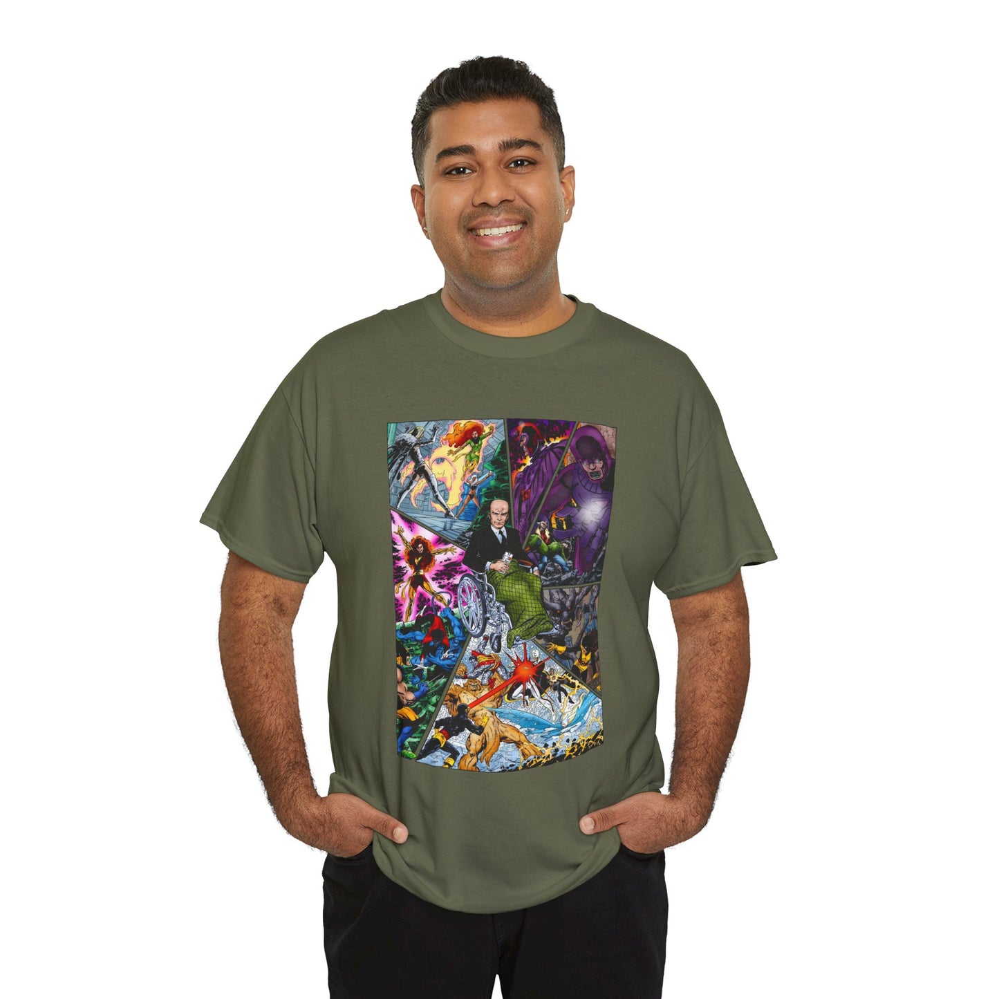 Professor X T-Shirt - John Byrne Art - Charles Xavier, X-Men Founder - Dark Phoenix, Cyclops, Sentinels - Marvel Comics