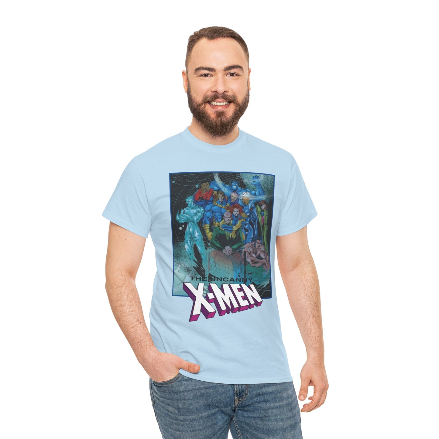 Uncanny X-Men T-Shirt - Joe Madureira Art - #337 Cover Art - Cyclops, Gambit, Wolverine, Storm, Iceman, Professor X - Marvel Comics