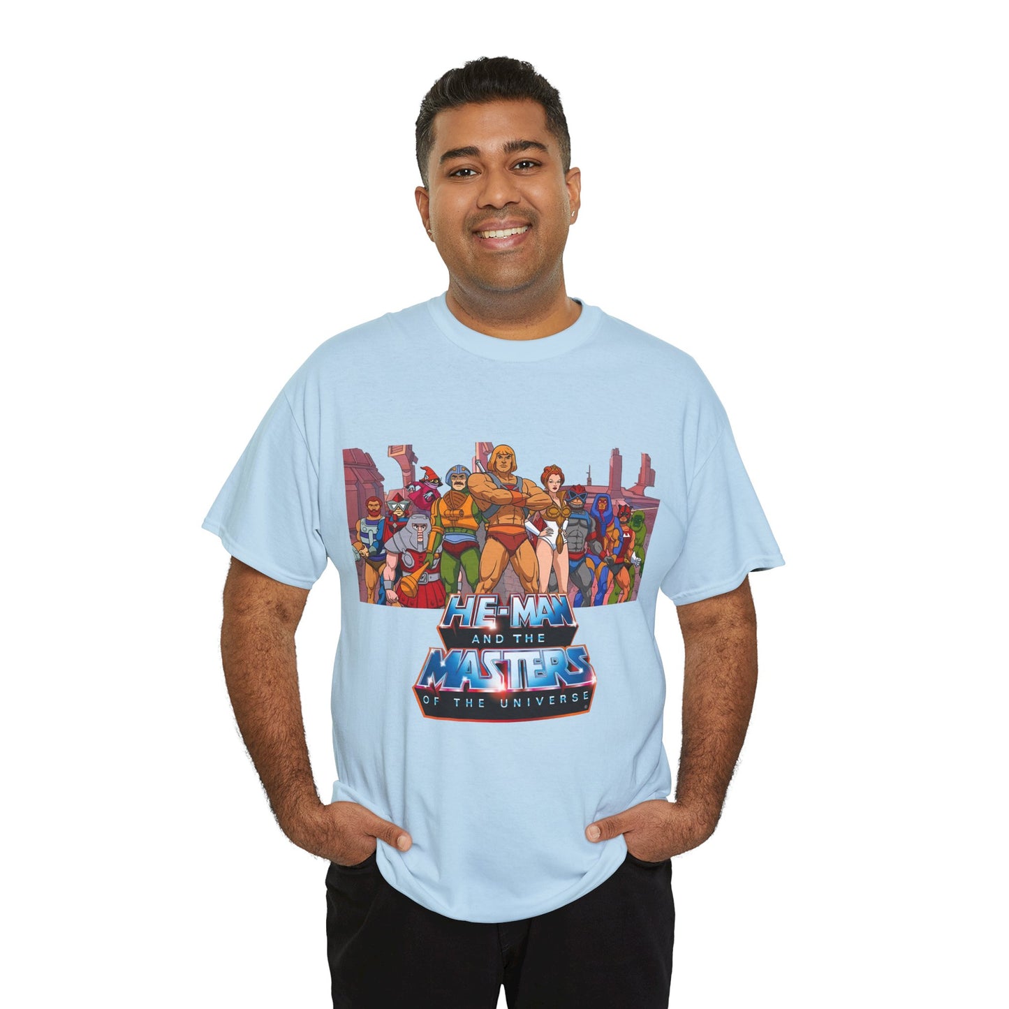Masters of the Universe T-Shirt - He-Man, Man-At-Arms, Teela, Orko, Fisto, Moss Man, Ram Man - 1980s Filmation Art