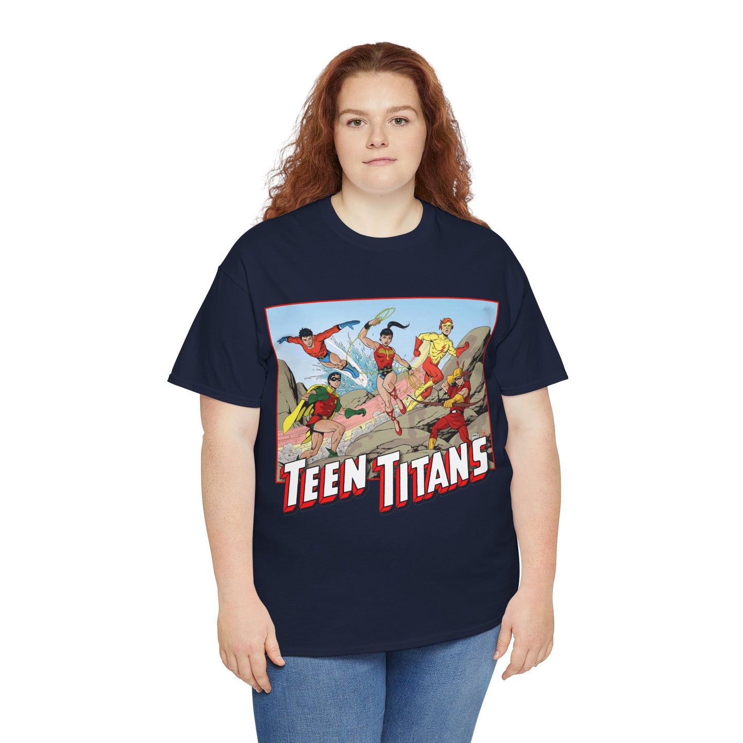 Teen Titans T-Shirt - Tom Grummett Art - Robin, Wonder Girl, Kid Flash, Speedy, Aqualad - DC Comics