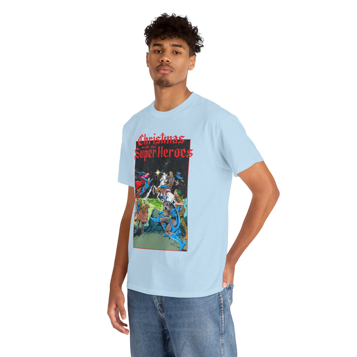 Christmas With the DC Super-Heroes T-Shirt - José Luis García-López Art - Superman, Batman, Jonah Hex, Legion of Super-Heroes - DC Comics