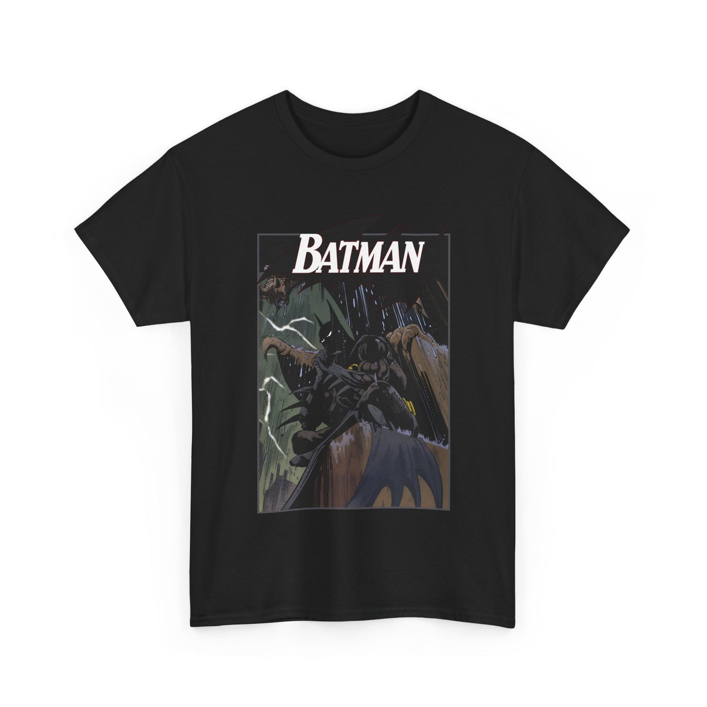 Batman T-Shirt - Norm Breyfogle Art - 1990s Dark Knight Detective - Gotham City - Perched on A Gargoyle - DC Comics