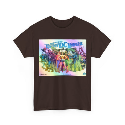 New History of the DC Universe T-Shirt - Wonder Woman, Wildcat, Black Canary, Sgt. Rock, Etrigan, Spectre, Jonah Hex - DC Comics