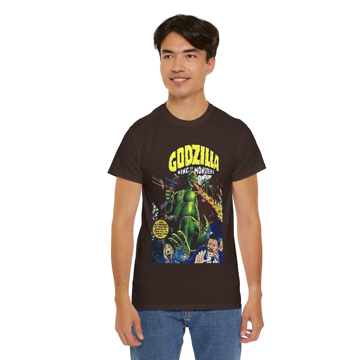 Godzilla T-Shirt - King of the Monsters - 1970s Comic Series - Marvel Comics - Bronze Age Monster Comic