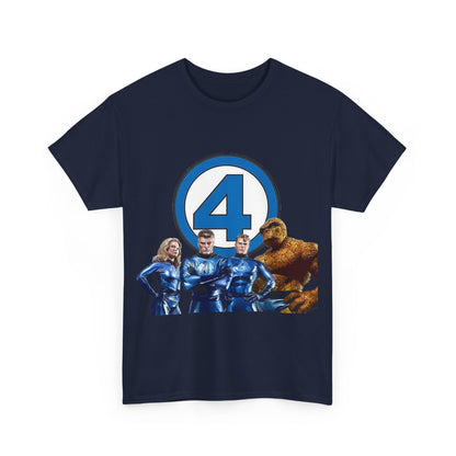 Fantastic Four T-Shirt - Alex Ross Art - 2025 MCU Movie - Iconic Marvel Comics Characters - Human Torch, Invisible Woman, The Thing, Reed Richards