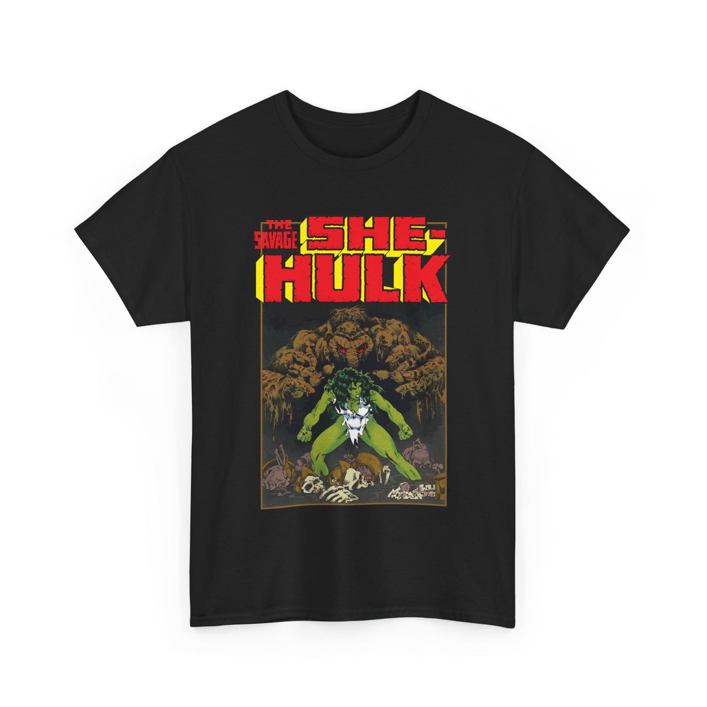 Savage She-Hulk & Man-Thing T-Shirt - Michael Golden Art - Marvel Comics