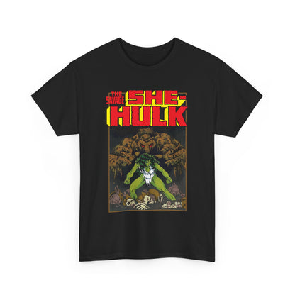 Savage She-Hulk & Man-Thing T-Shirt - Michael Golden Art - Marvel Comics