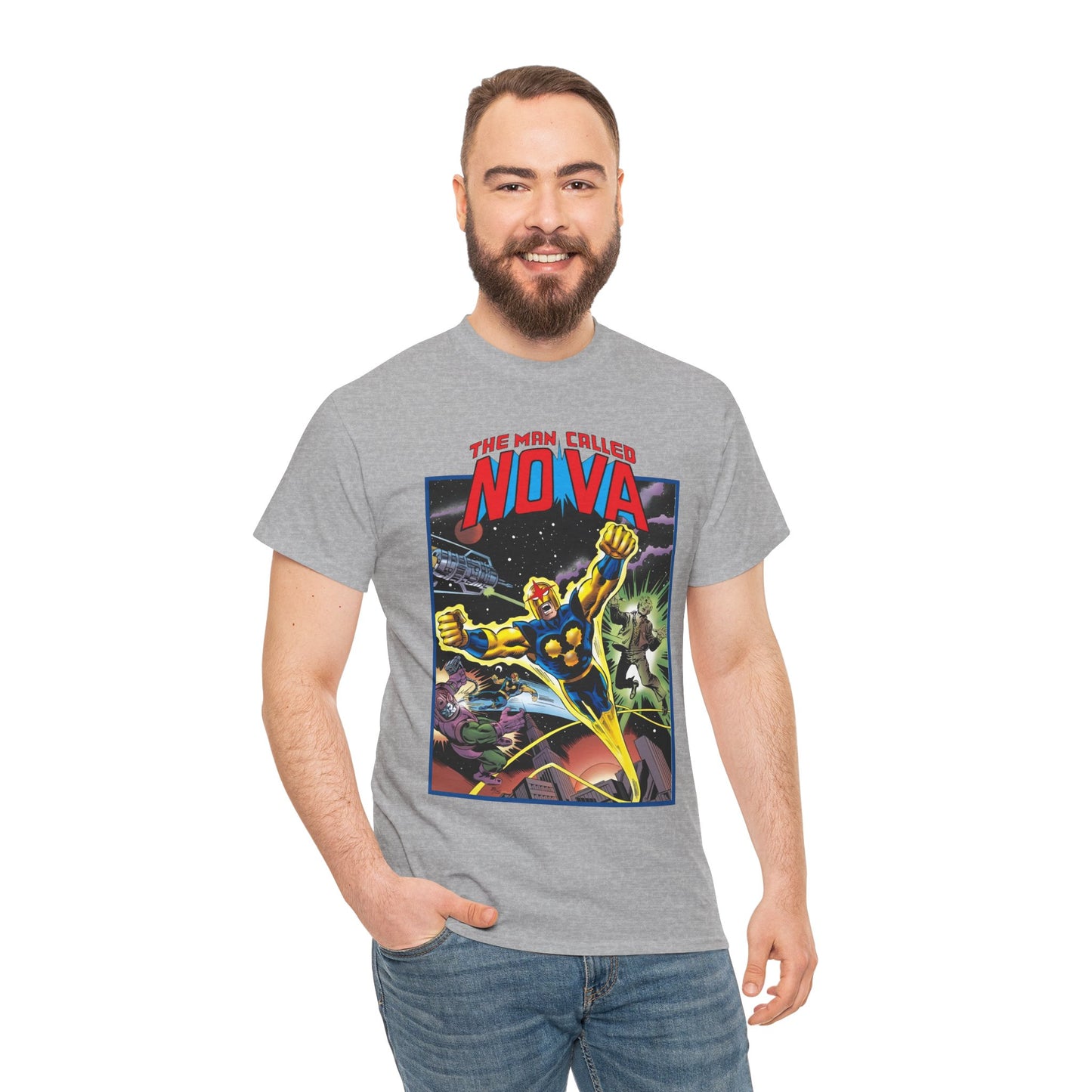 The Man Called Nova T-Shirt - Marvel Comics - Richard Rider - 1970s Comic Series Art - Cosmic Superhero