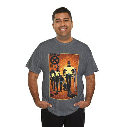 New X-Men T-Shirt - Frank Quitely Art - Wolverine, Cyclops, Jean Grey, Beast, Professor X - Marvel Comics - Grant Morrison Run