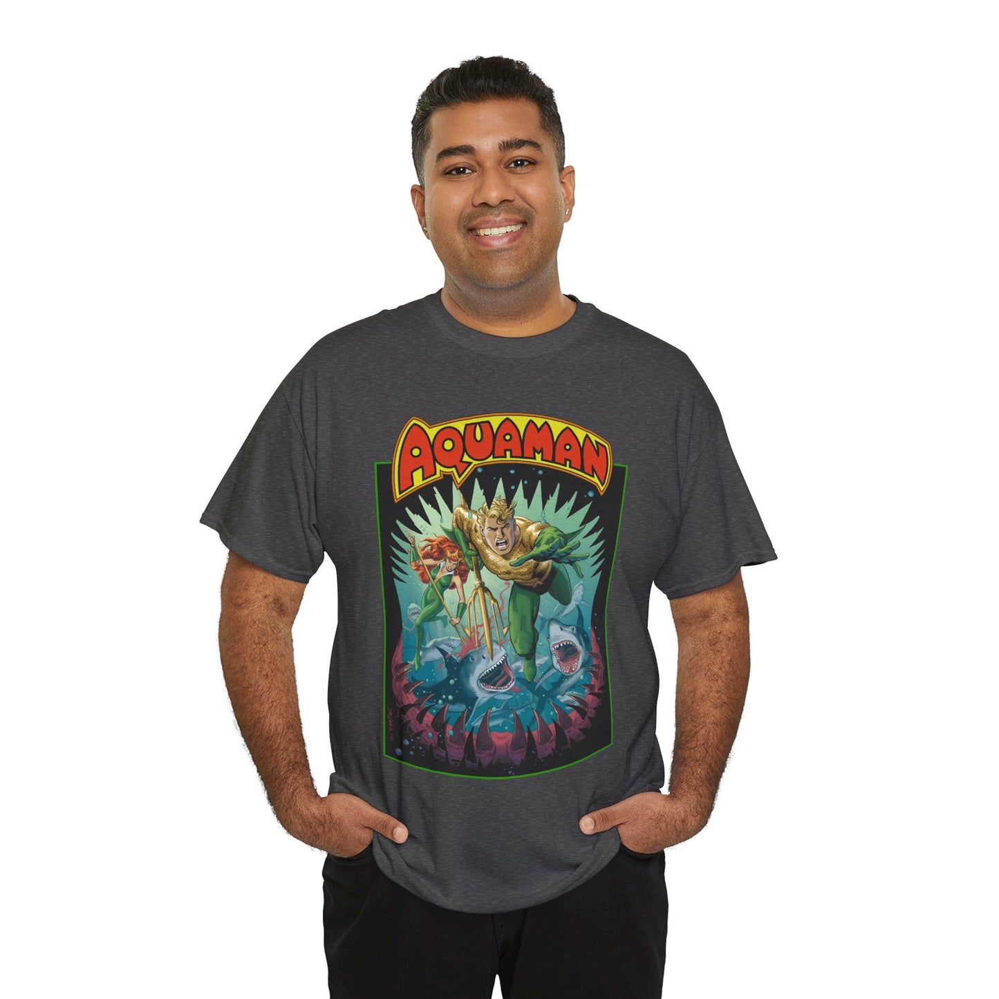 Aquaman T-Shirt - José Luis García-López Art - 80th Anniversary Variant Cover - Arthur Curry, Mera, Bronze Age Look - DC Comics