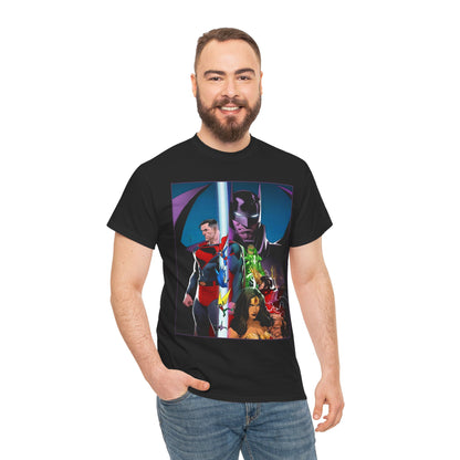 Kingdom Come T-Shirt - Dan Mora Art - Batman/Superman World's Finest Cover - Superman, Batman, Wonder Woman, Green Lantern, Robin, Flash - DC Comics