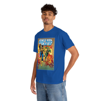 Power Man & Iron Fist T-Shirt - Luke Cage & Danny Rand - Popular Marvel Comics 1970s Series - Heroes for Hire - Great Retro Art