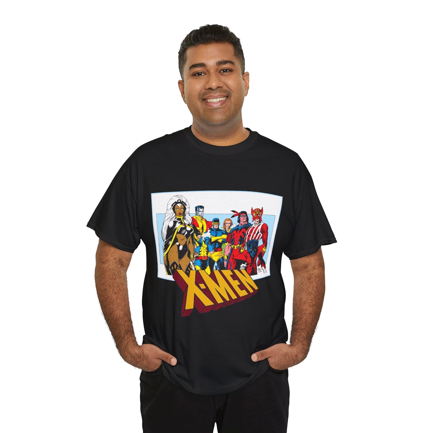 X-Men T-Shirt - Arthur Adams Art - Cyclops, Nightcrawler, Storm, Wolverine, Thunderbird, Sunfire, Banshee - Marvel Comics