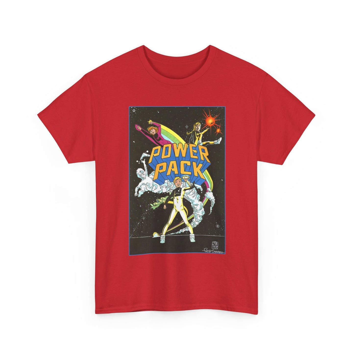 Power Pack T-Shirt - June Brigman, Roy Richardson, Bob Share Art - Ad Recreation - Marvel Comics