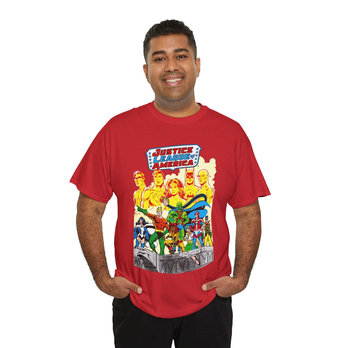Justice League Detroit T-Shirt - Aquaman, Elongated Man, Zatanna, Vixen, Steel, Martian Manhunter, Vibe, Gypsy