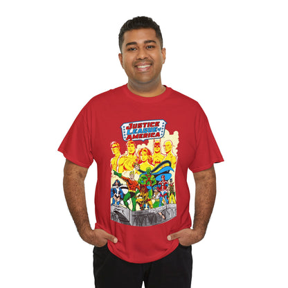 Justice League Detroit T-Shirt - Aquaman, Elongated Man, Zatanna, Vixen, Steel, Martian Manhunter, Vibe, Gypsy