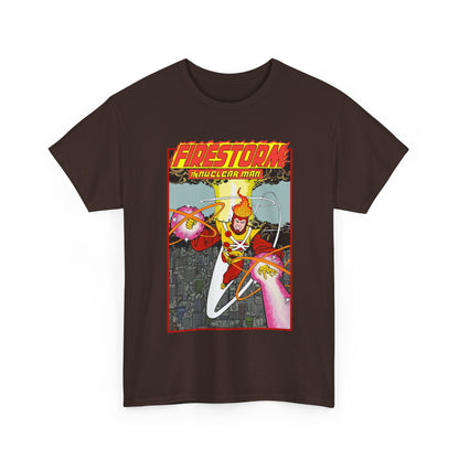Firestorm the Nuclear Man T-Shirt - George Perez JLA Postcard Art 1980s - DC Comics - Justice League of America Member
