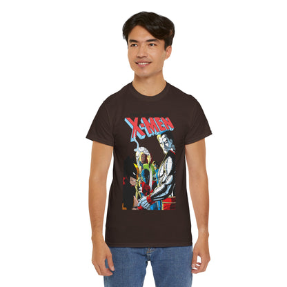Uncanny X-Men T-Shirt - John Romita Jr Art - Storm, Wolverine, Rogue, Nightcrawler, Colossus, Shadowcat - Mutant Massacre - Marvel Comics