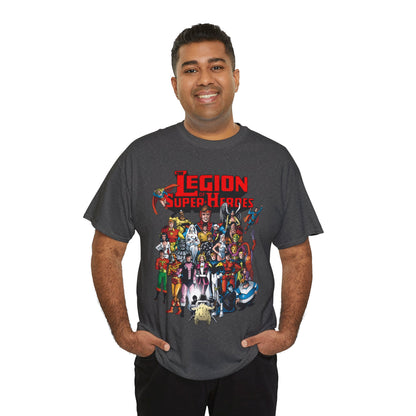Legion of Super-Heroes T-Shirt - #300 Cover Art - Cosmic Boy, Saturn Girl, Superboy, Wildfire, Mon-El, Dream Girl, Brainiac 5, Supergirl - DC Comics