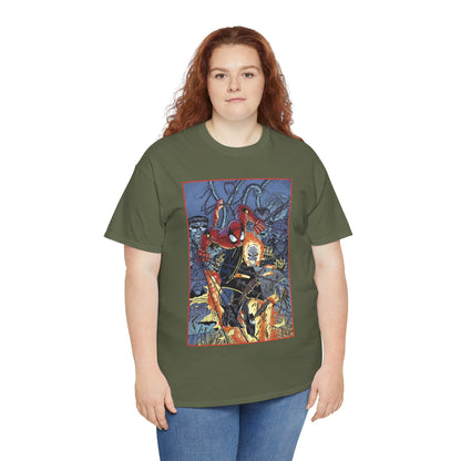 Amazing Spider-Man & Ghost Rider T-Shirt - Erik Larsen Art - Sinister Six - Marvel Comics