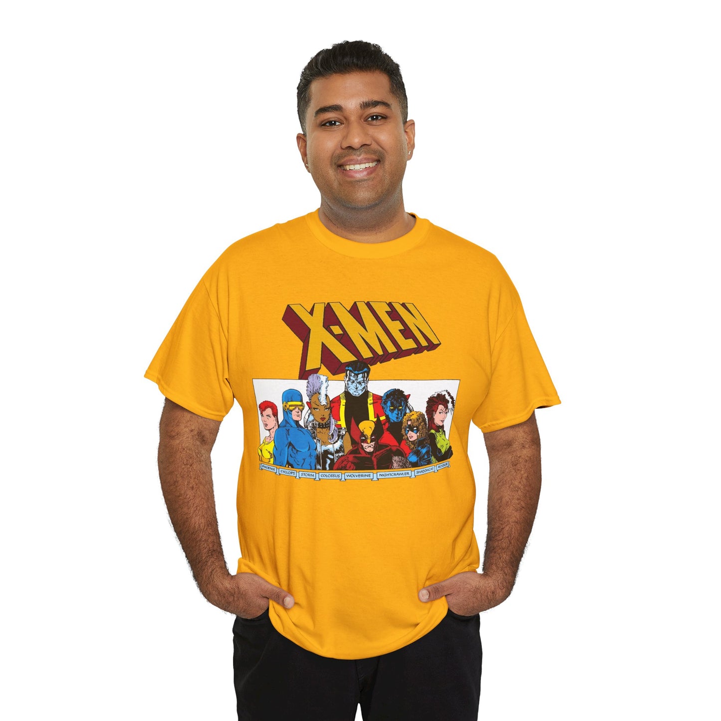 X-Men T-Shirt - Arthur Adams Art - Cyclops, Nightcrawler, Storm, Wolverine, Shadowcat, Phoenix (Rachel Summers), Colossus, Rogue - Marvel Comics