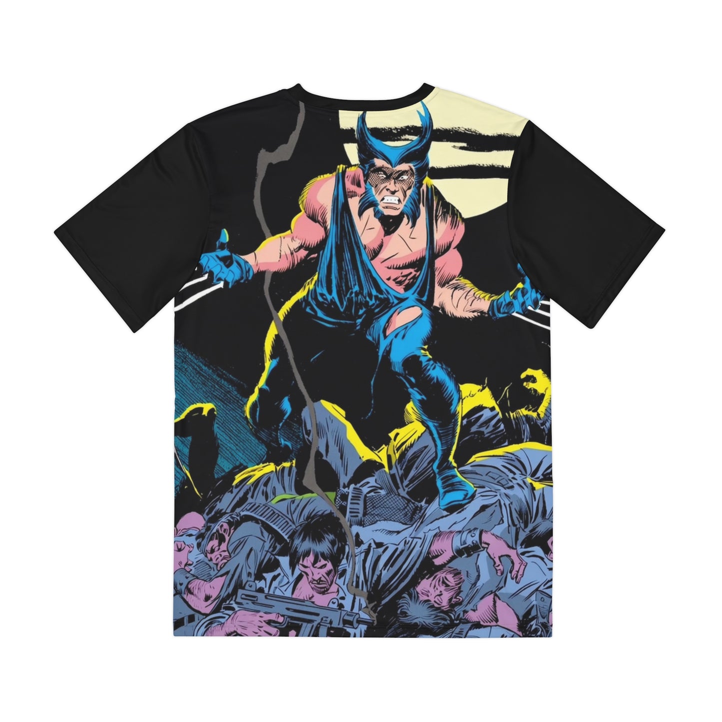 Wolverine All Over Print Tee (Polyester) - John Buscema Art - (IMPROVED PLACEMENT AND PRINTING TECHNIQUES)