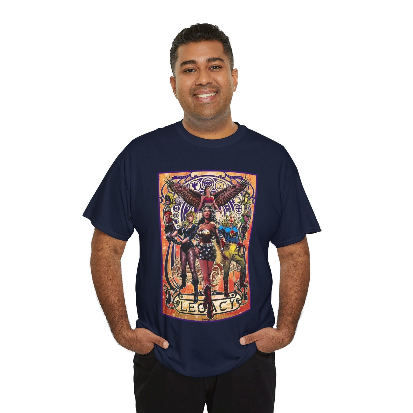 Justice Society T-Shirt - Tony Harris Art - Wonder Woman, Liberty Belle, Black Canary, Hawkgirl - JSA - DC Comics