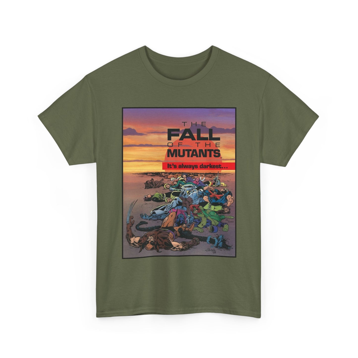 X-Men T-Shirt - Alan Davis Art - Fall of the Mutants Ad - Marvel Comics